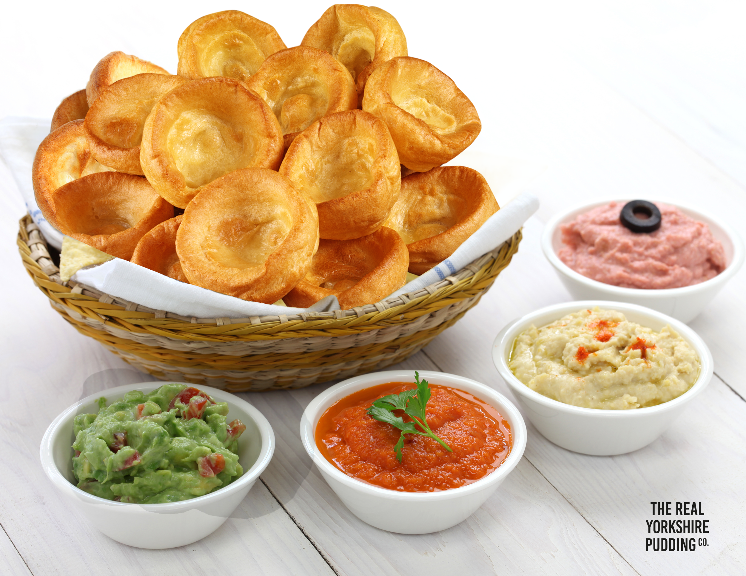 Yorkshire Pudding and dips 